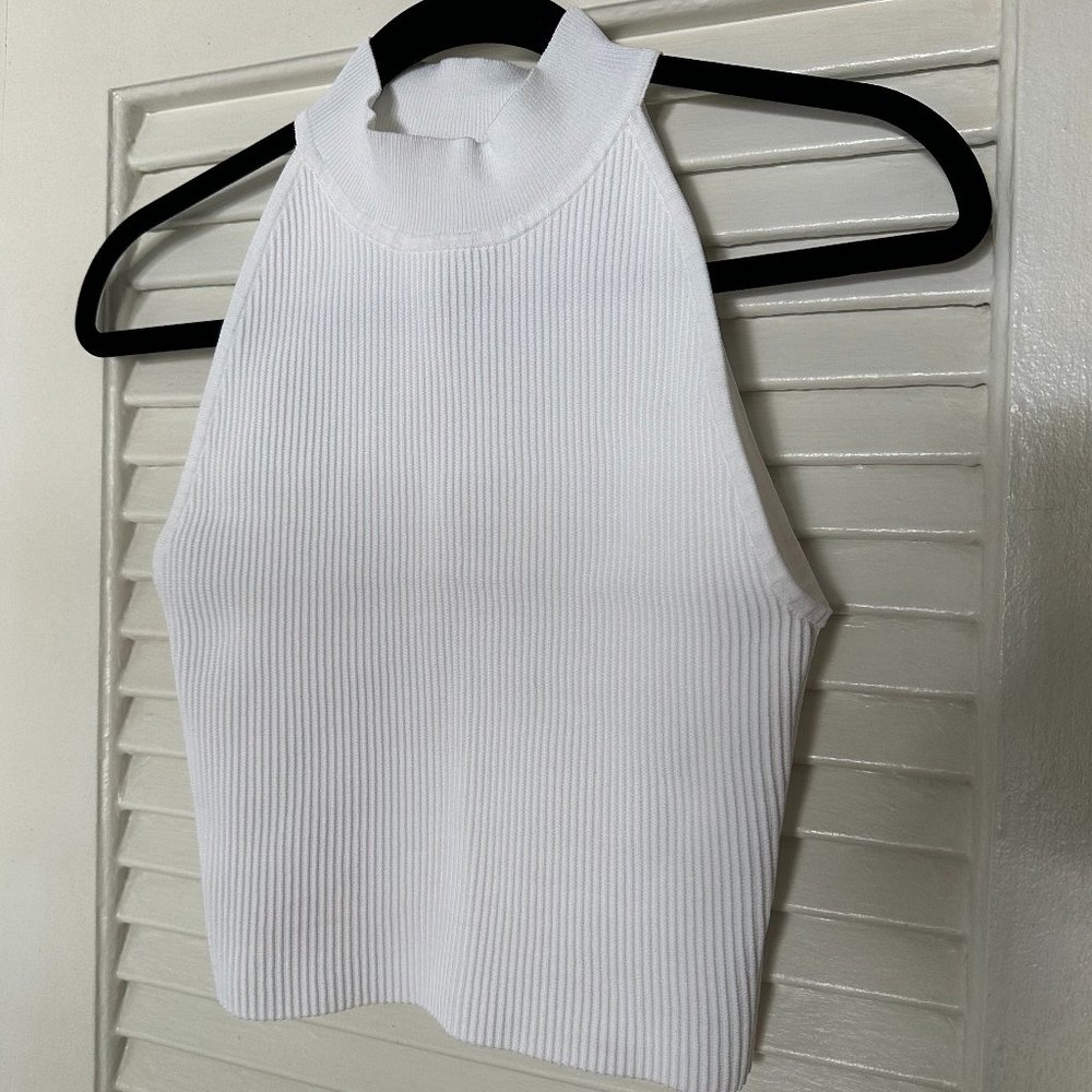 **BABATON Sculpt Knit High Neck Cropped Tank**